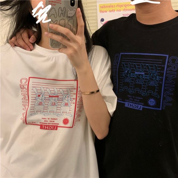 2021 summer all-match T-shirt loose version - Picture 1 of 5